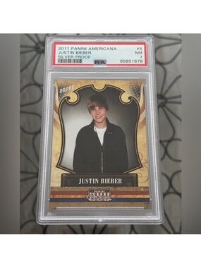Justin Bieber 2010 Donruss Rookie RC Music Card PSA Graded 7 POP 1